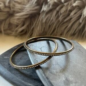 Vintage 90s Brass/Gold Tone Solid Bangles